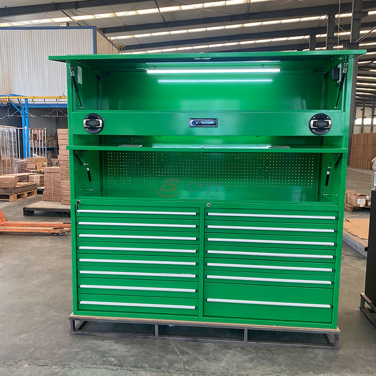 အစိမ်းရောင် Roller Tool Cabinet